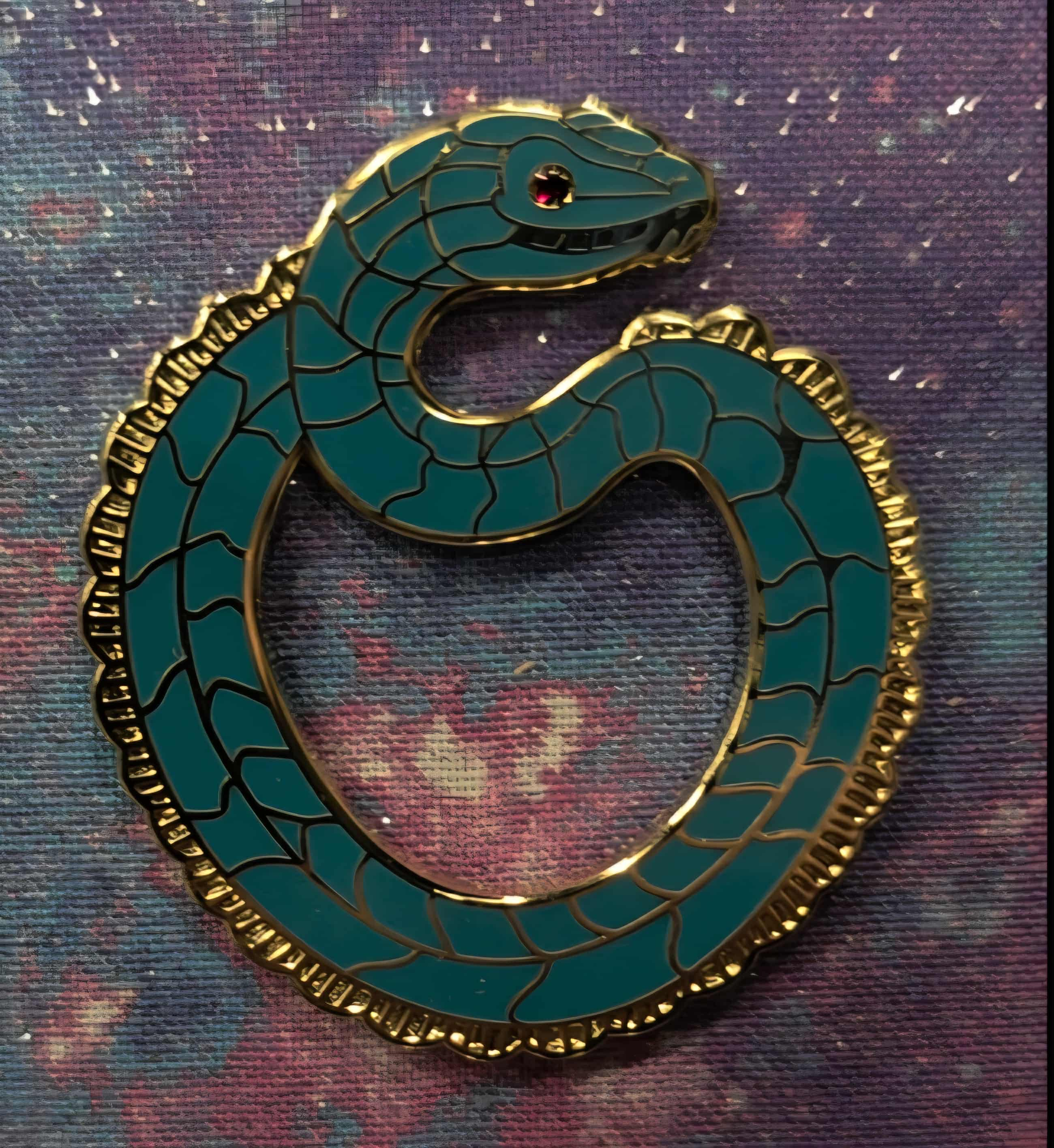 Green Snake Pin