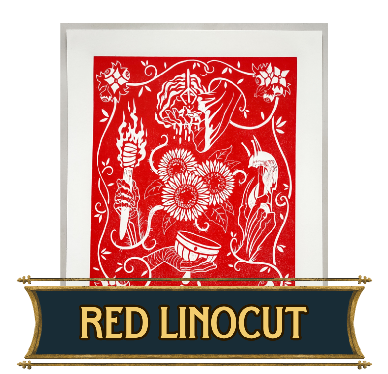 Red Linocut