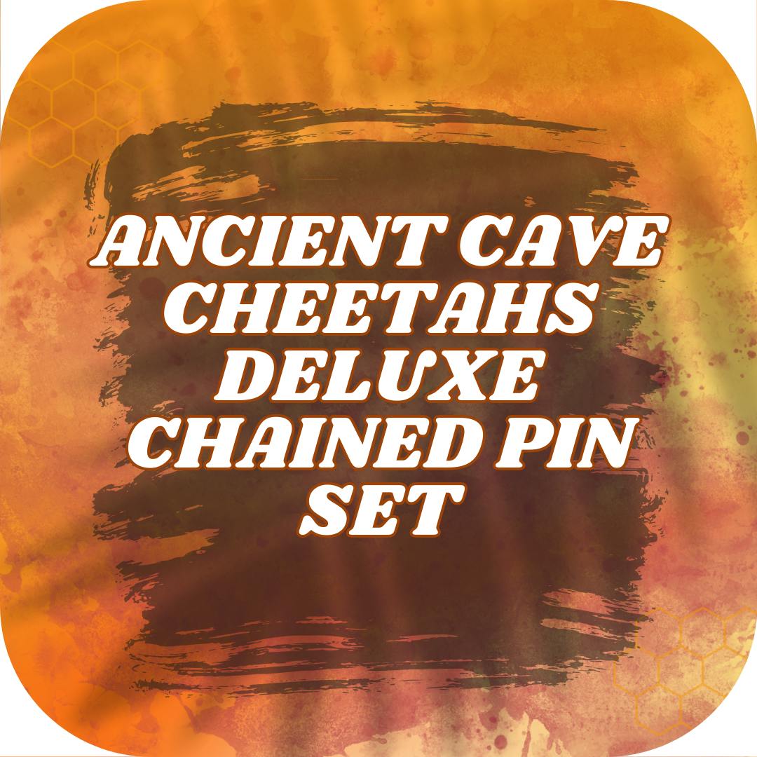 Ancient Cave Cheetahs Deluxe Chained Pin Set