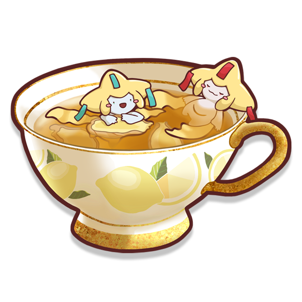 Lemon tea wishing star golden sticker✨