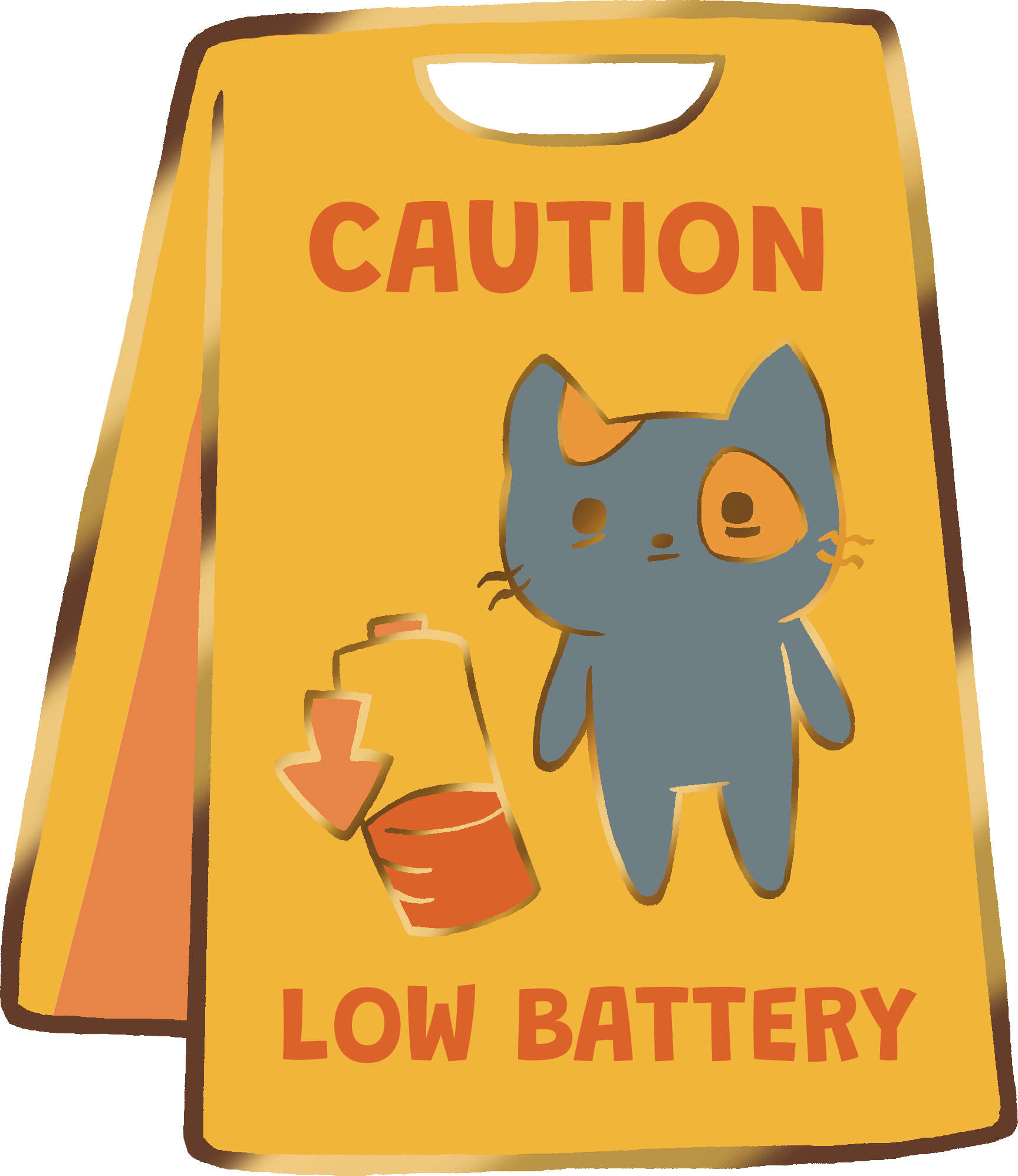 Low Battery Cat