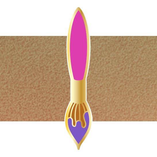 Pink Brush Mini Pin