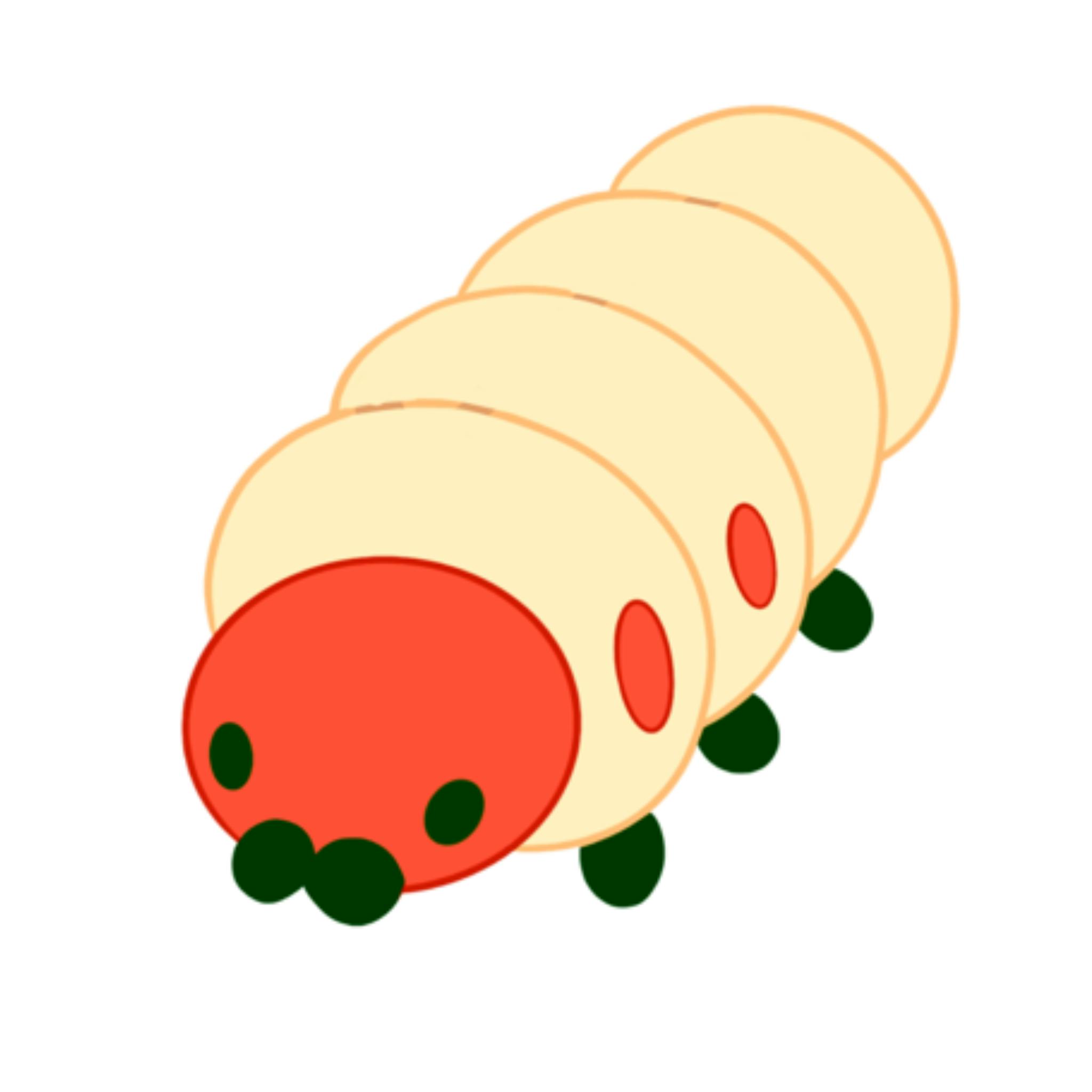 Giant grub plush