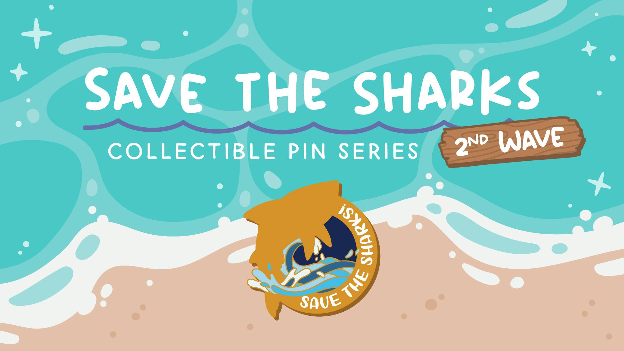 Save the Sharks Enamel Pins: 2nd Wave