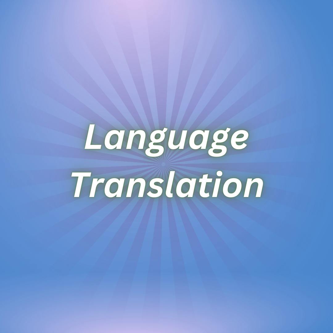 Sponsor Language Translation!