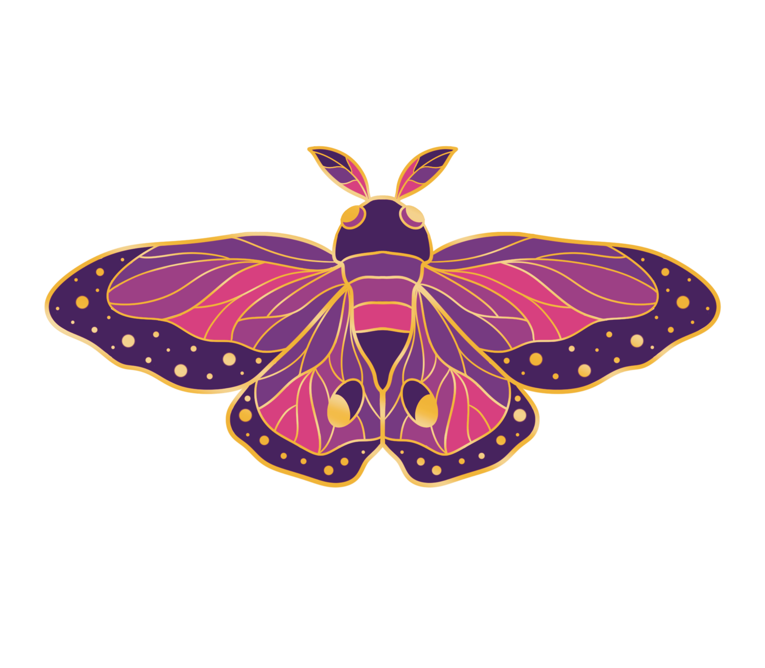 Purple Majesty Moth Pin