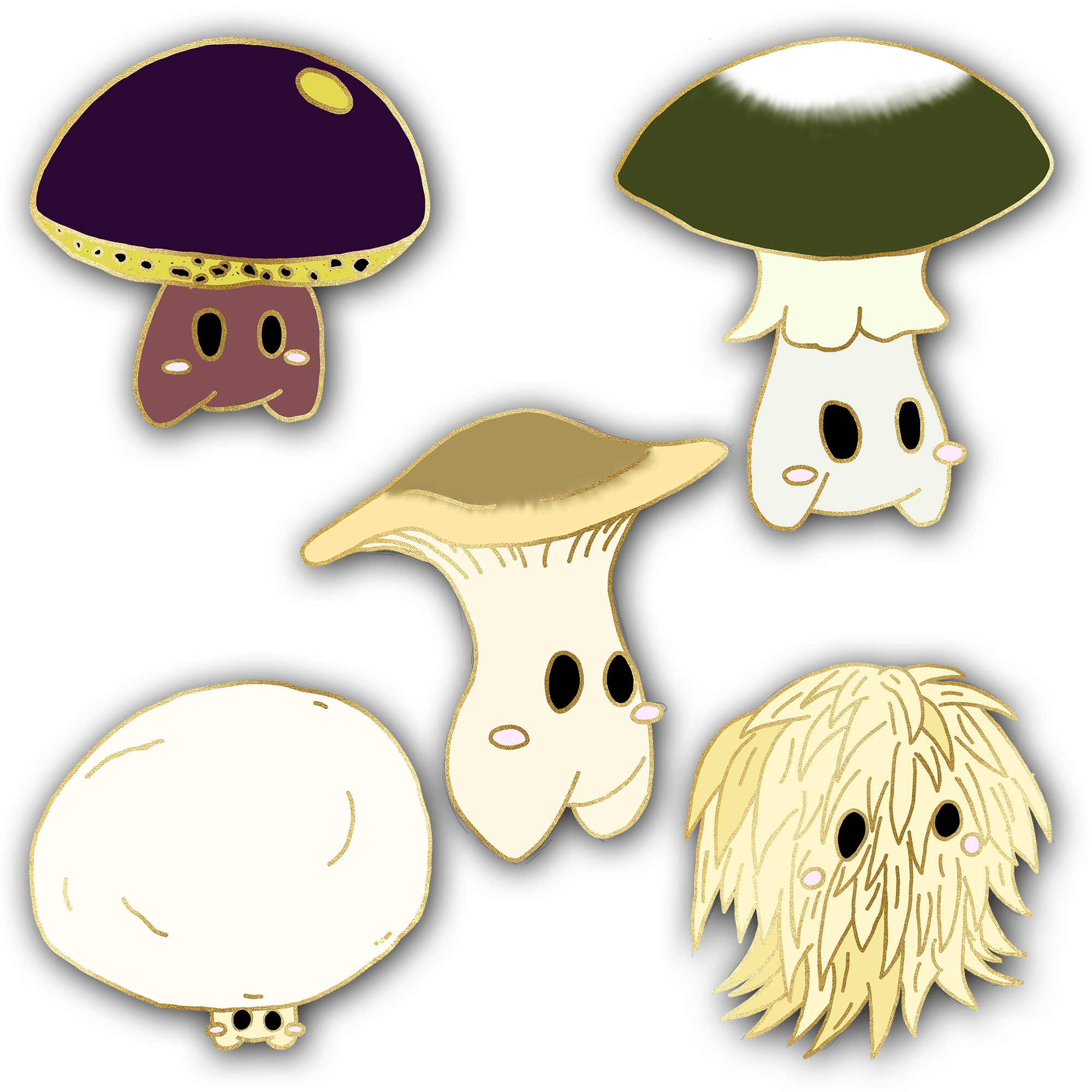 Mushling Pin Set (5 pins)