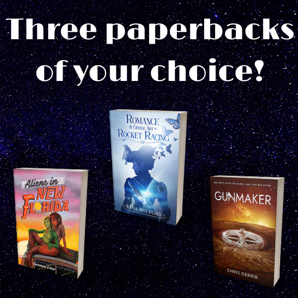 Three Paperback Books of your choice!