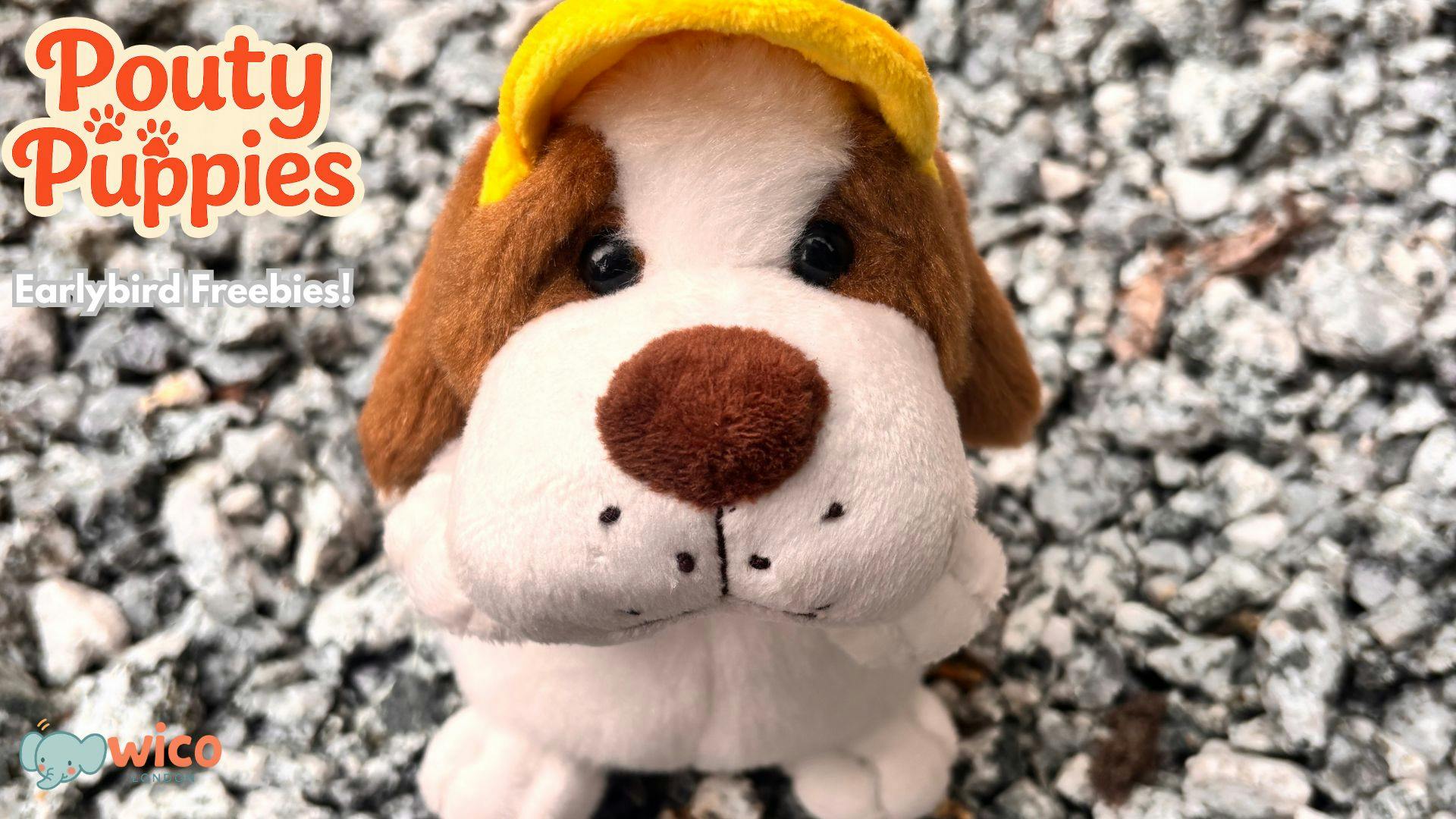 Pouty Puppies: Zipper Bag Keychains and Jumbo Plushies