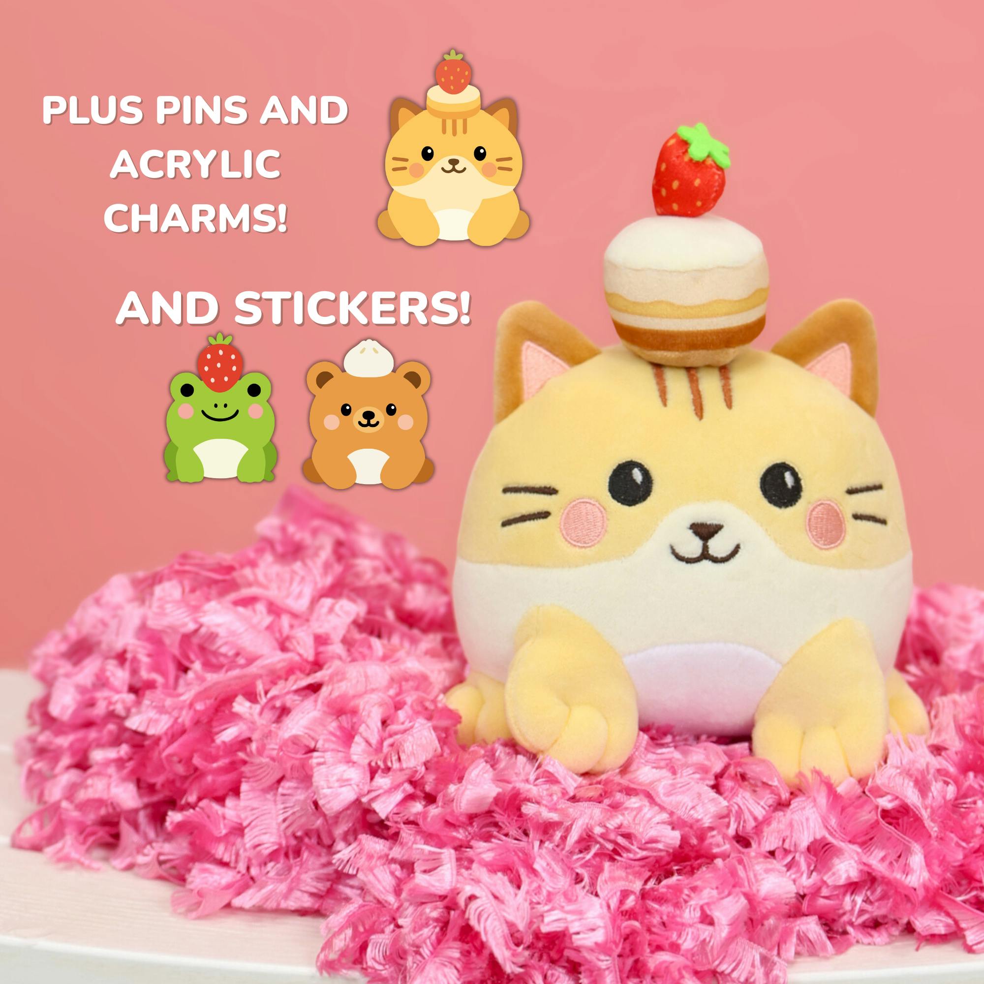 Bundle 3: Plush + Pin + Charm + Sticker Trio