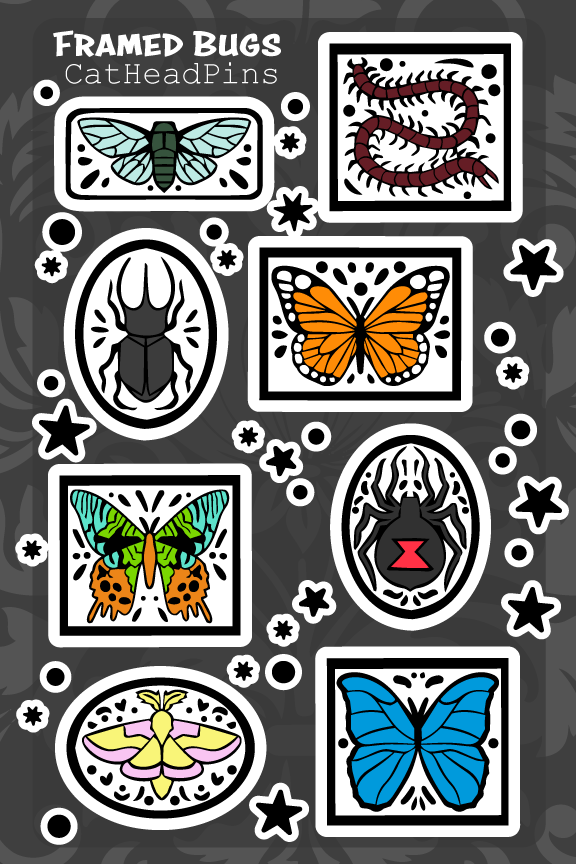 bug sticker sheet