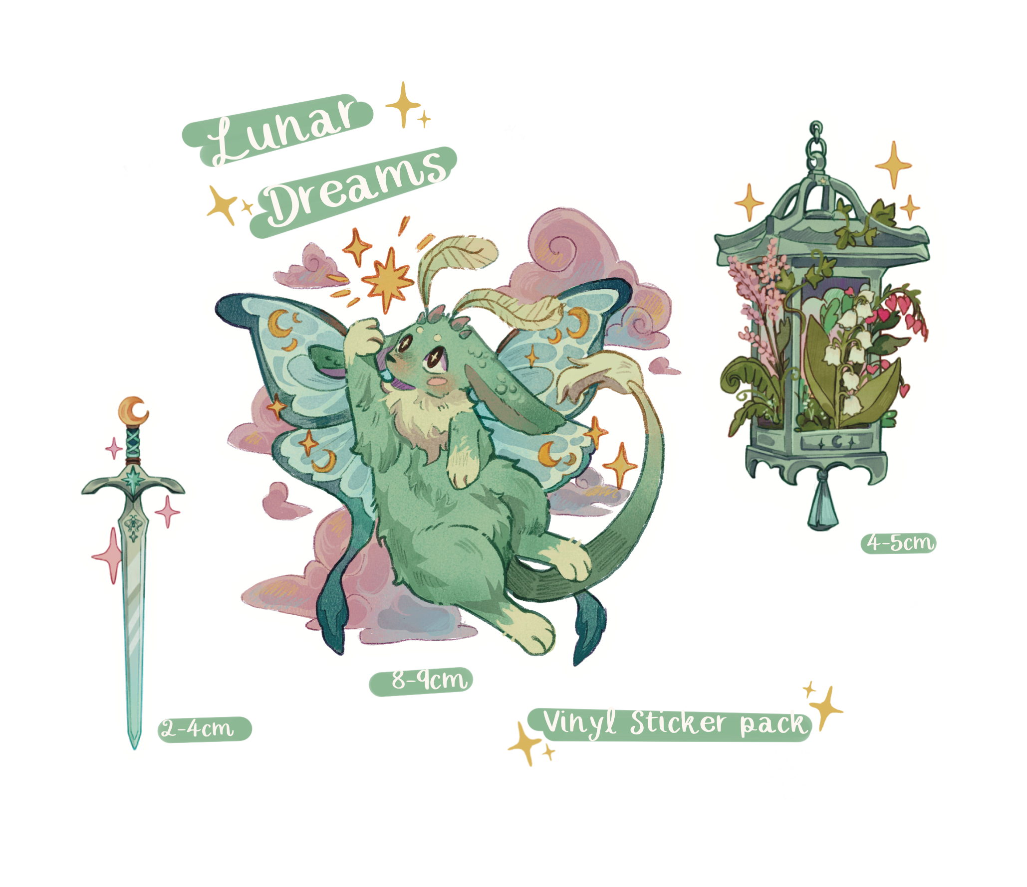 Lunar dreams sticker pack