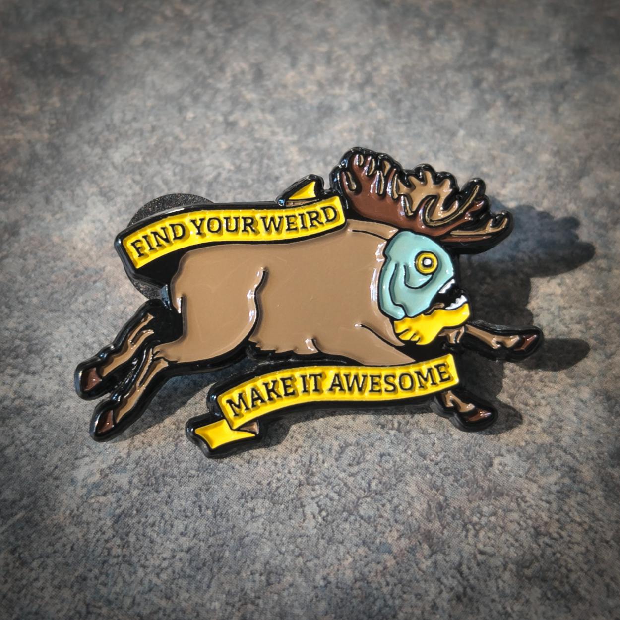 ENAMEL PIN: Find Your Weird (Piranhamoose)