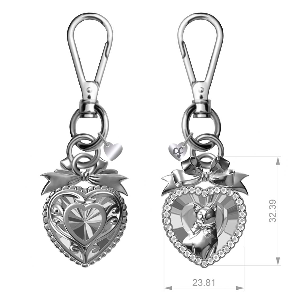 Cœur de Chat keychain