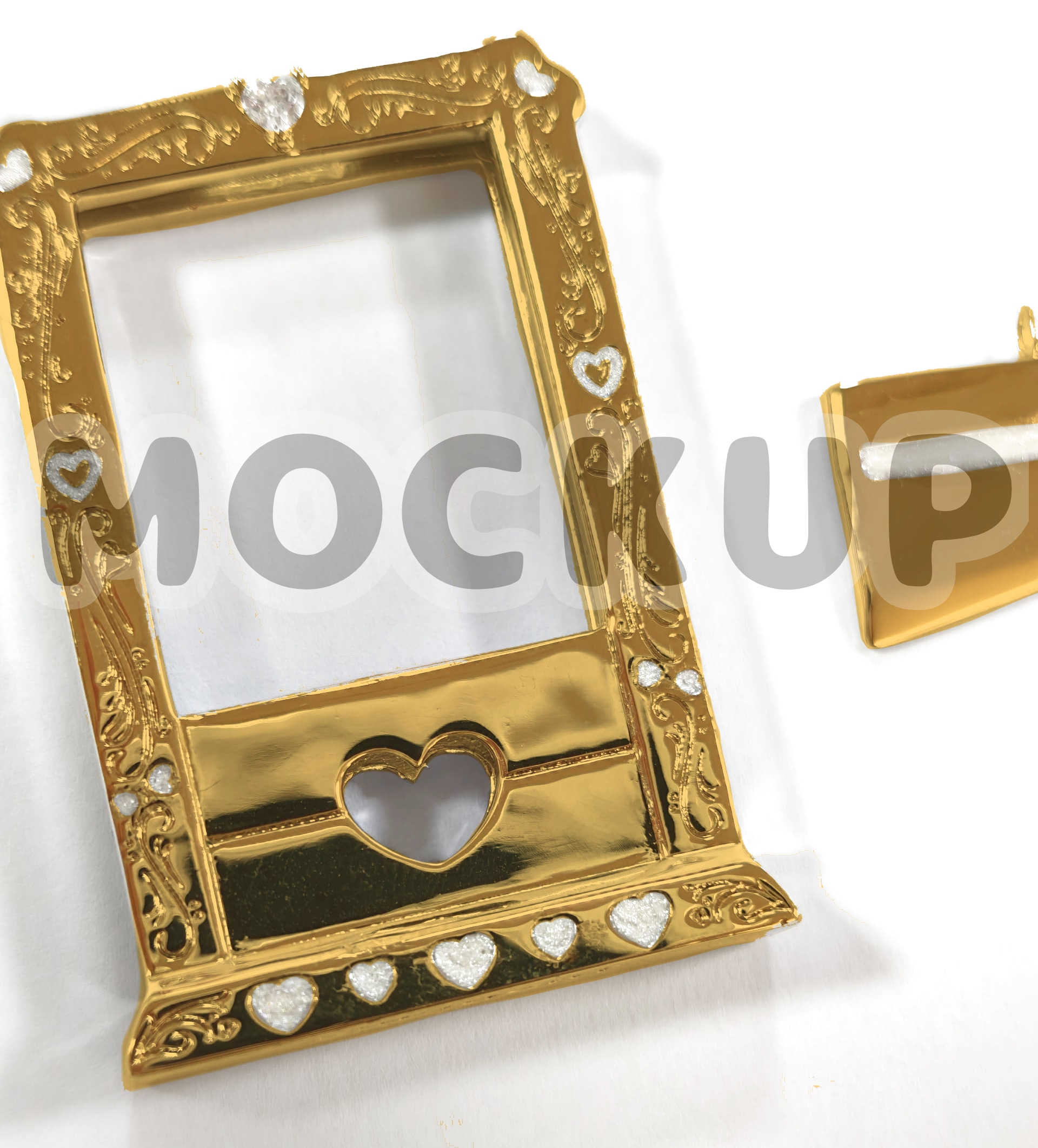 Gold + White enamel