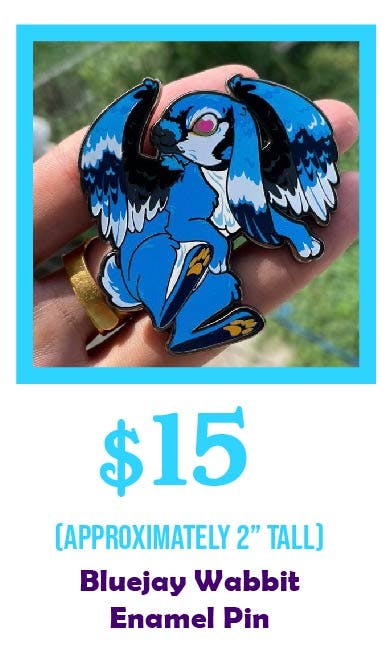 Bluejay Wabbit Enamel Pin