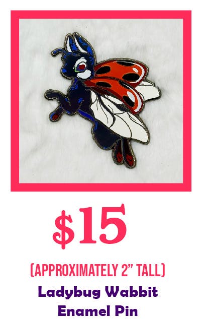 Ladybug Wabbit Enamel Pin