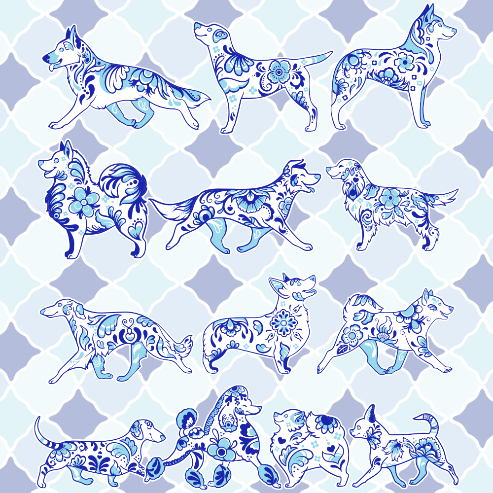 Porcelain Pooches  COMPLETE Collection