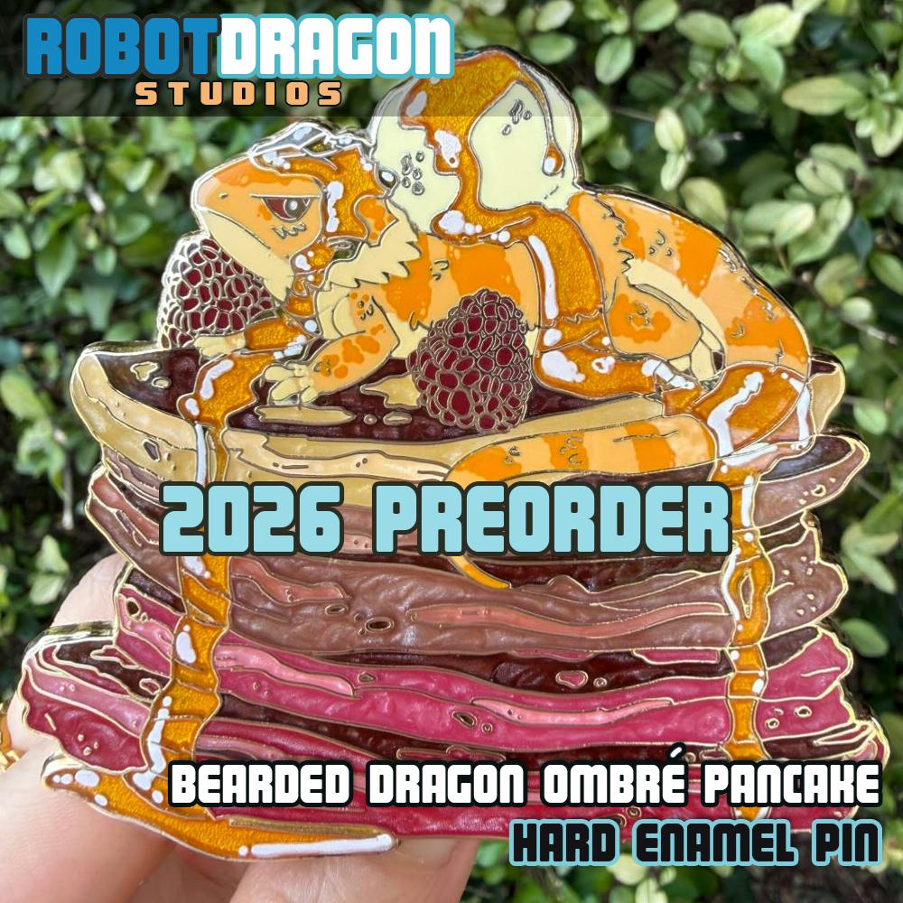 Bearded Dragon Pancake Enamel Pin