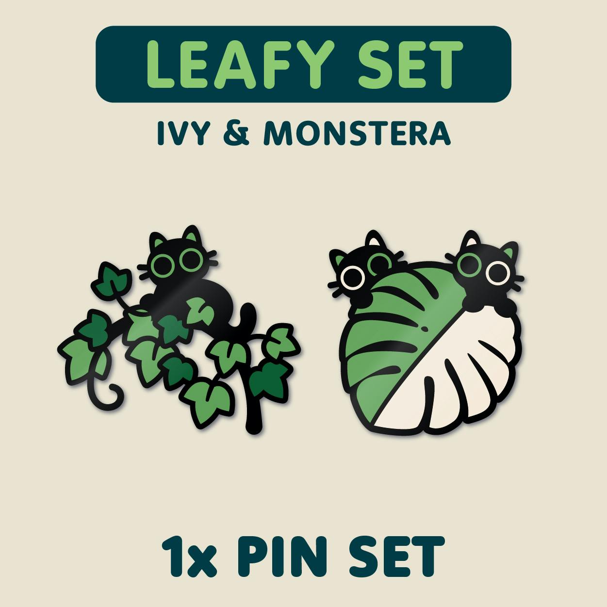 Ivy & Monstera Pin Set
