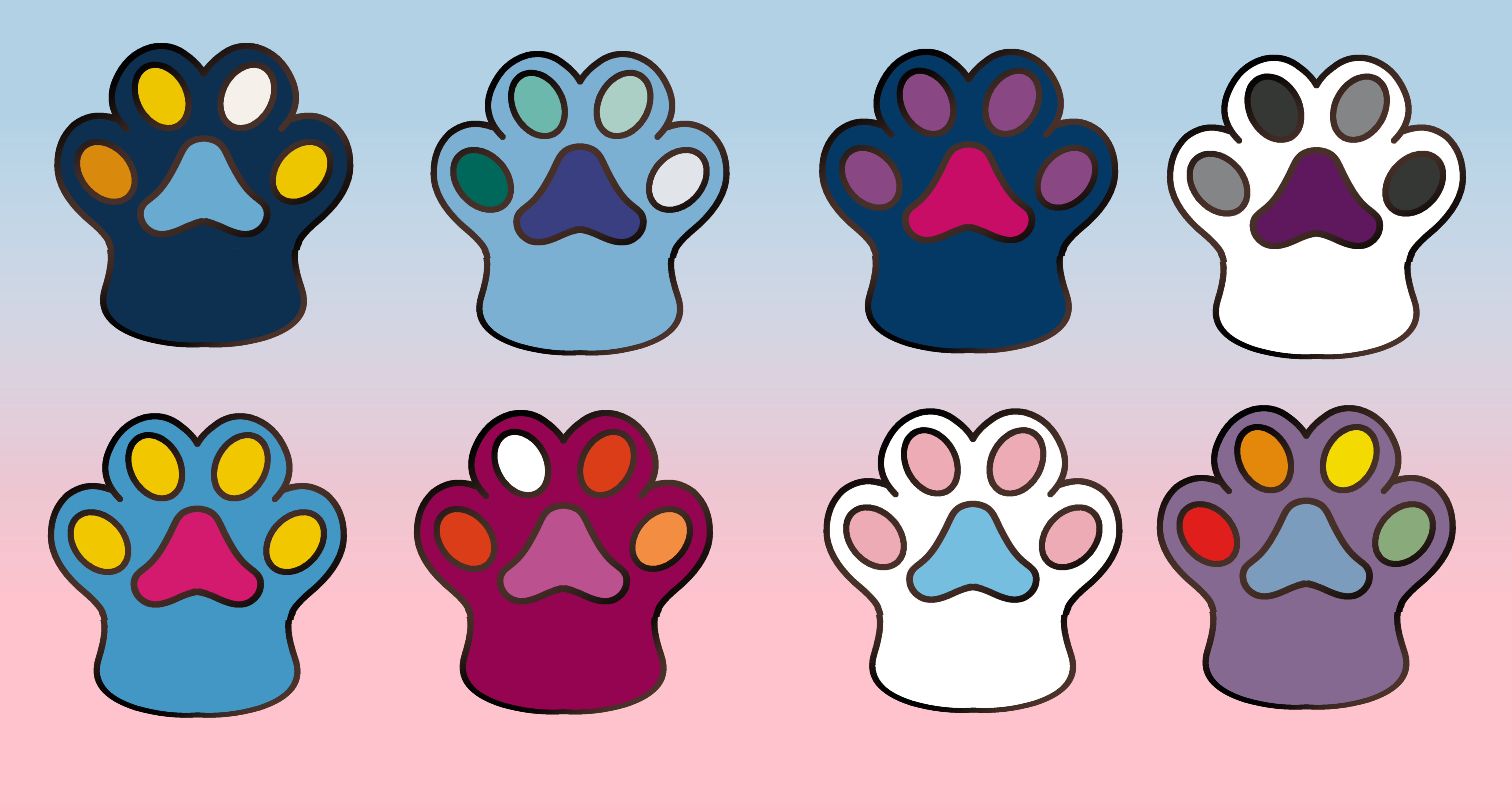 Bundle o' Mini paw pins!