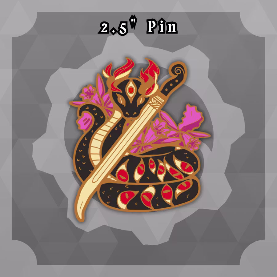 Blades Beasts and Blooms: 2.5in Brazil Pin