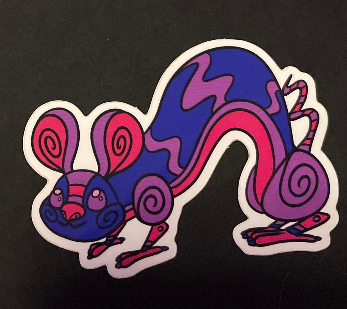 Bi flag wapaloosie sticker