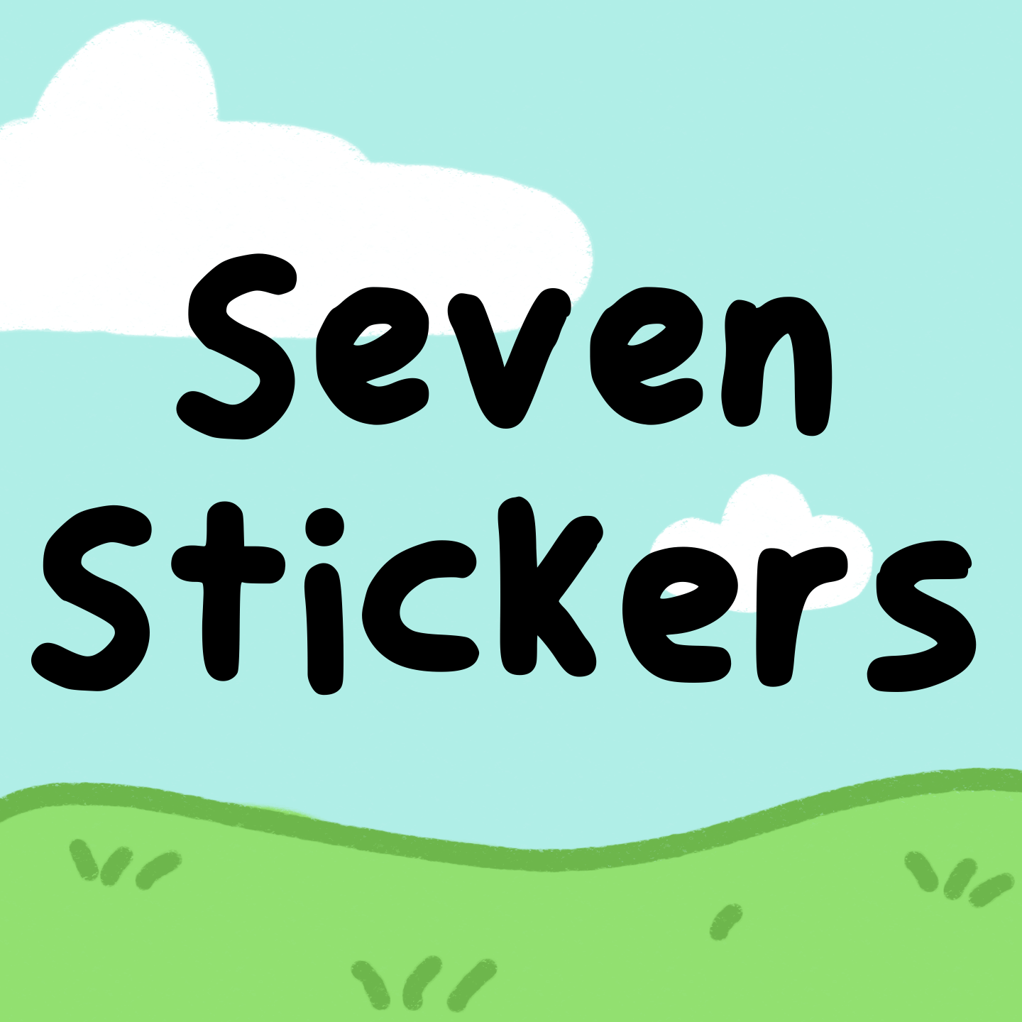 Seven Veggie Cats Stickers