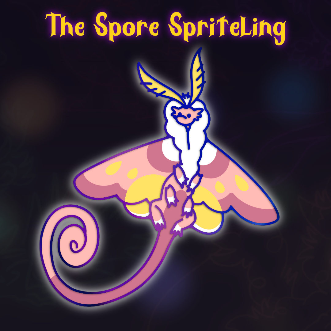 Spore Spriteling Glowy Rainbow Pin