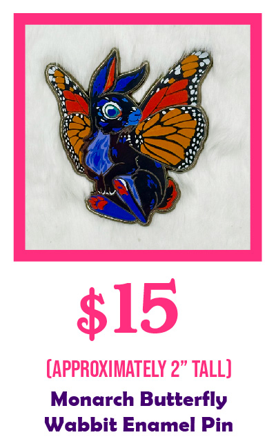 Monarch Butterfly Wabbit Enamel Pin