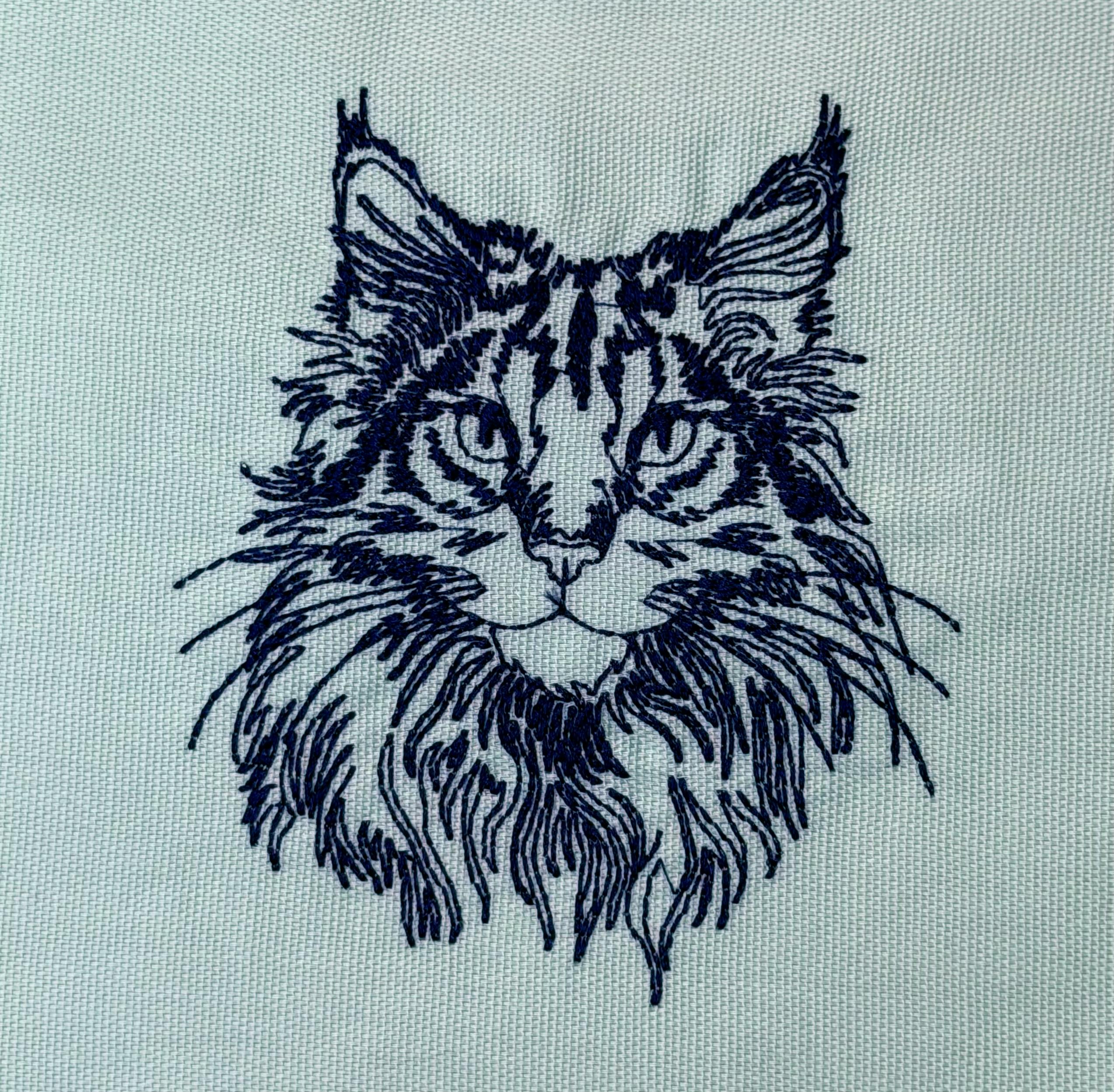 Dark Purple Maine Coon on Mint banner