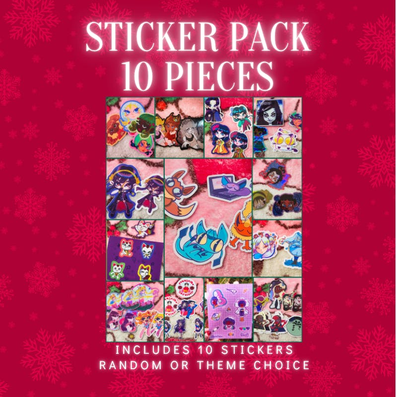 Sticker Pack 10pc - (Can choose theme/anime)