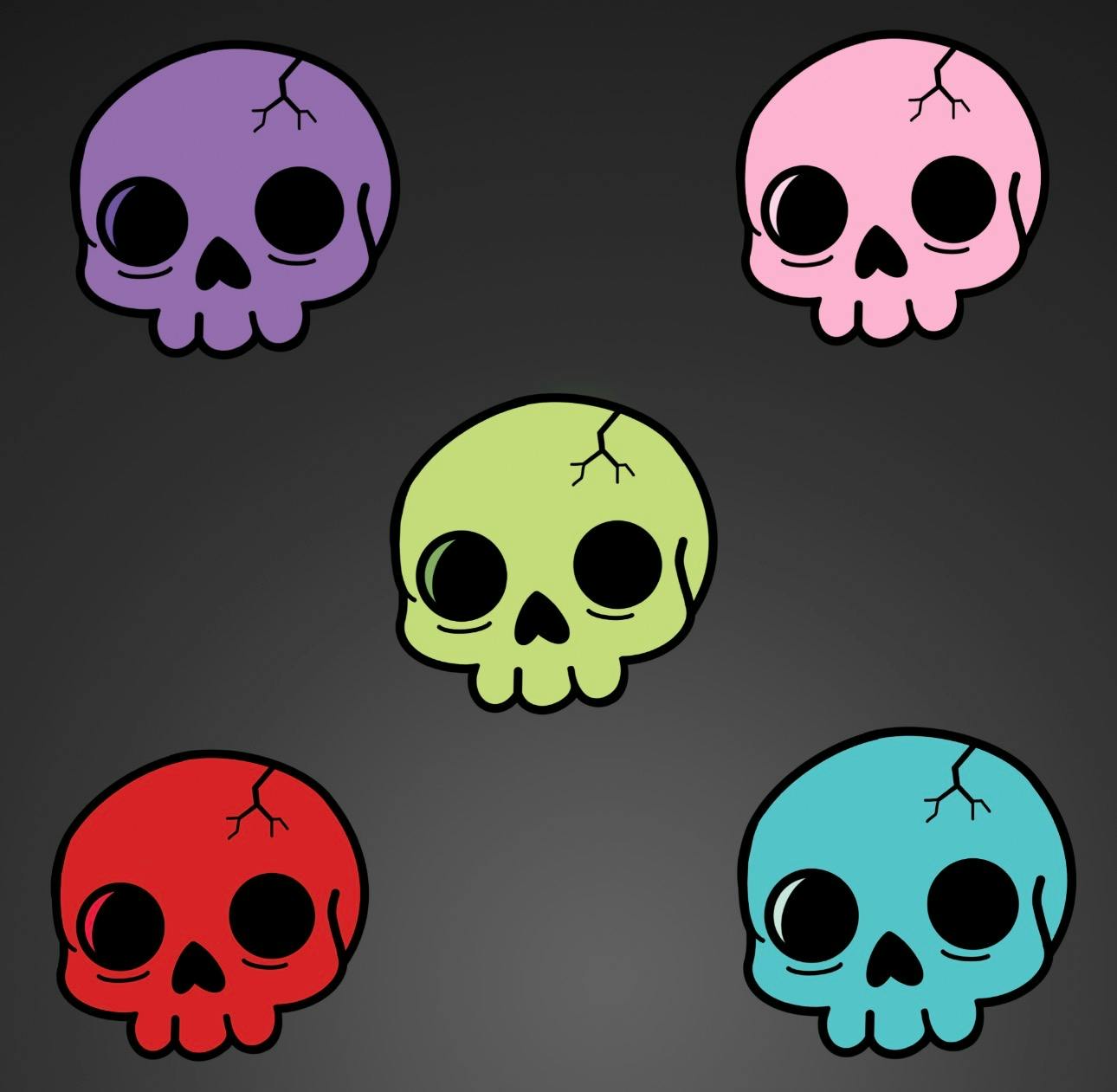 1” Enamel Mr. Skelly Skull Mystery Enamel Pins!