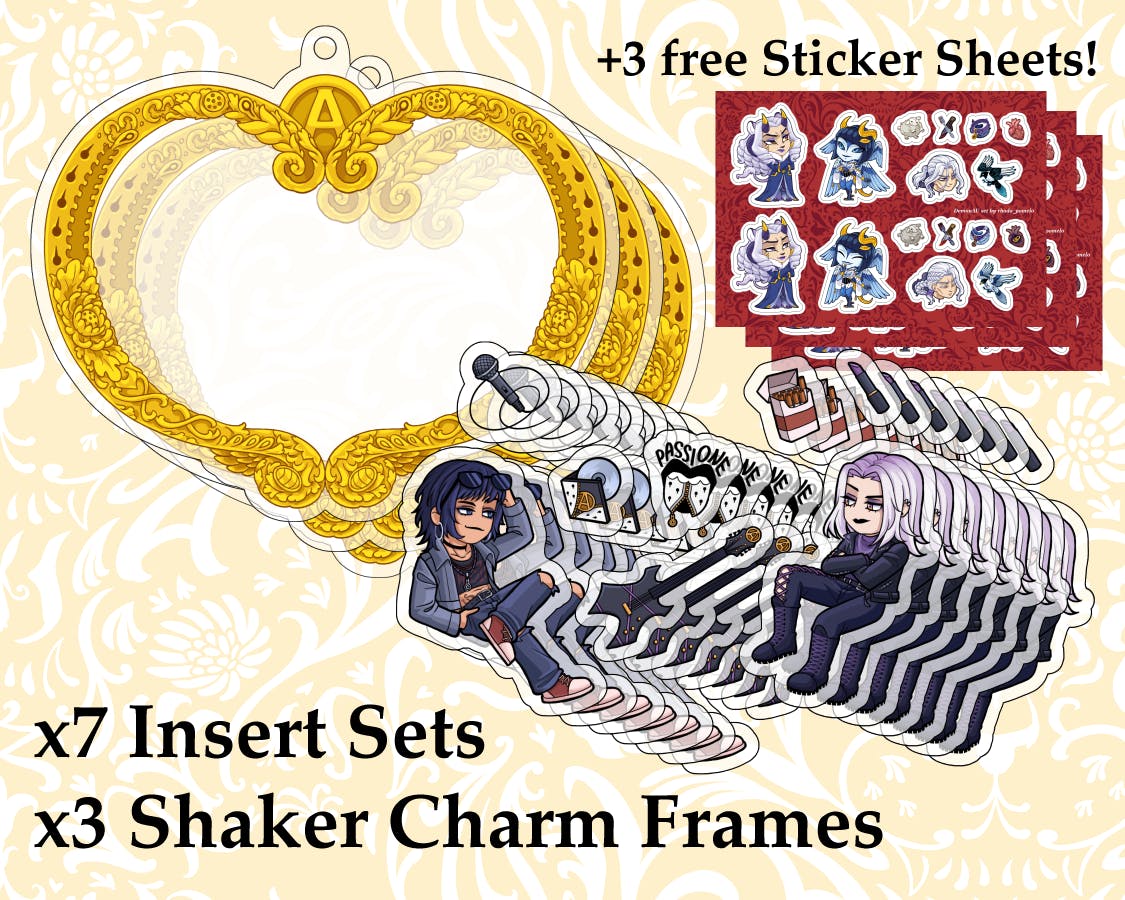 x7 Insert Sets + x3 Shaker Charm Frames