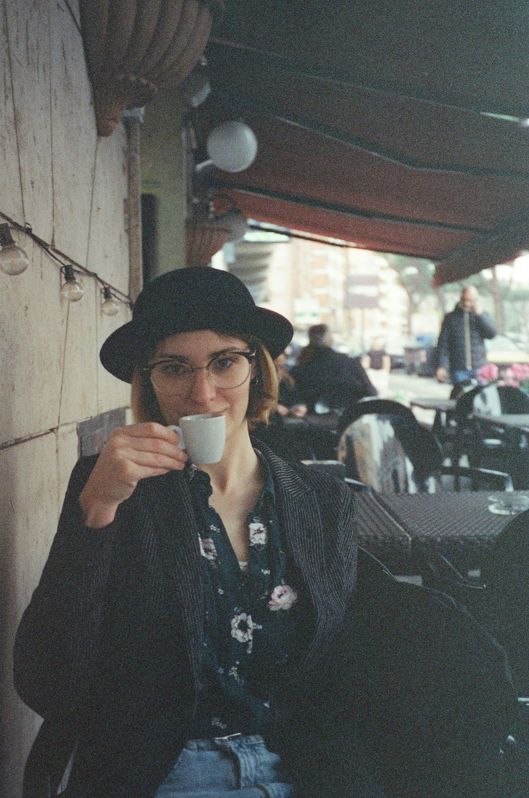 user avatar image for Suzi on a train with a hat on
