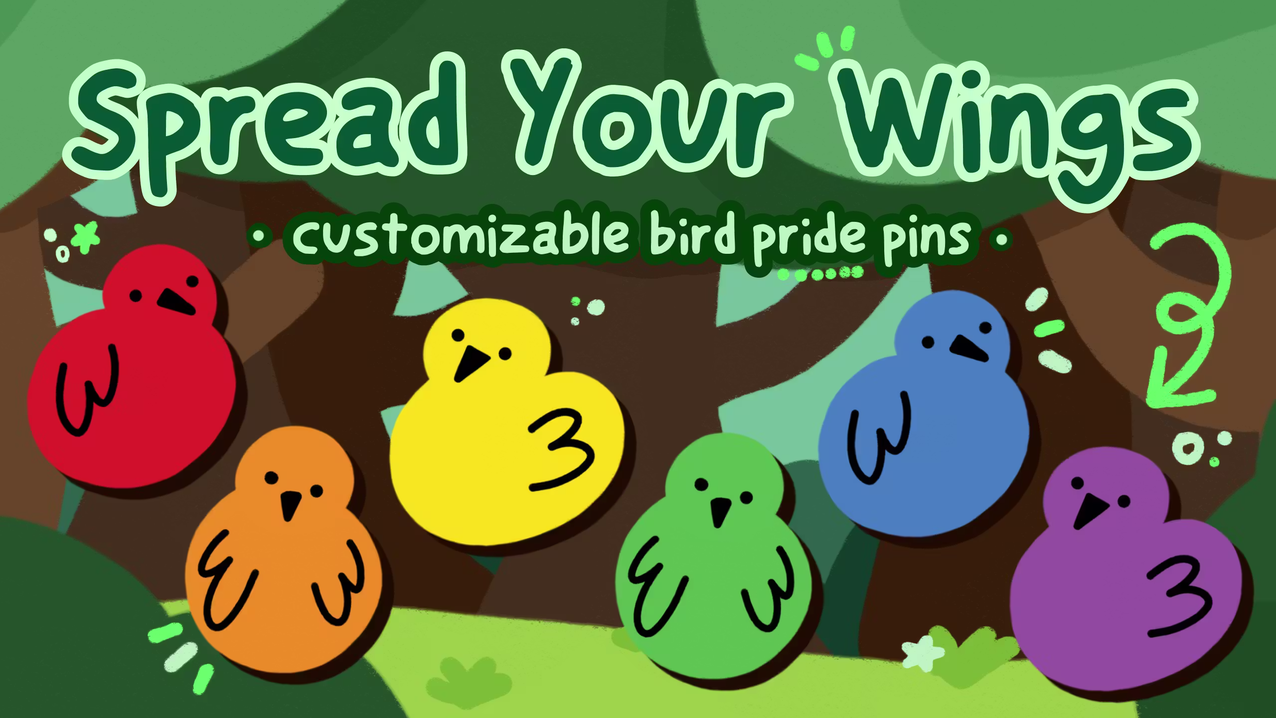Spread Your Wings: Customizable Bird Pride Pins