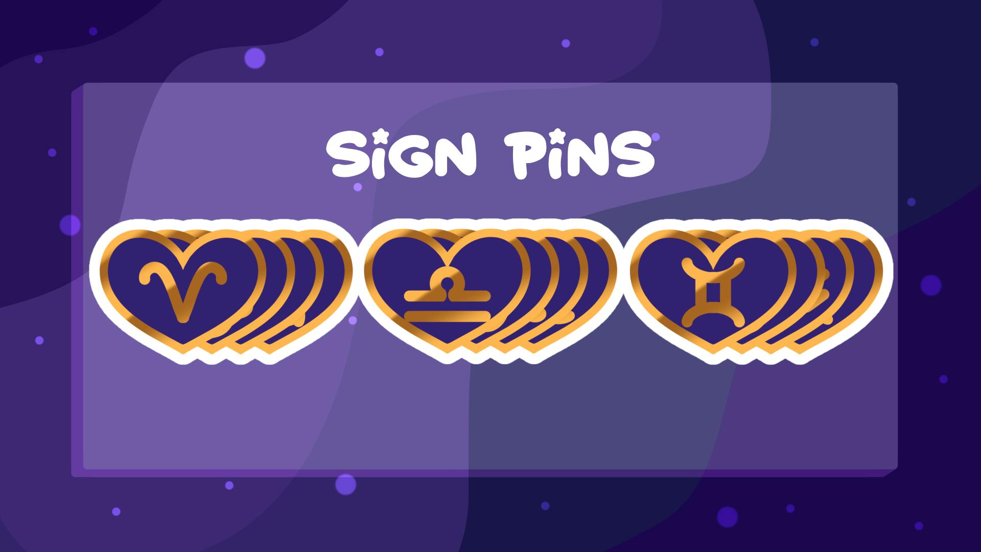 Sign Heart Pin