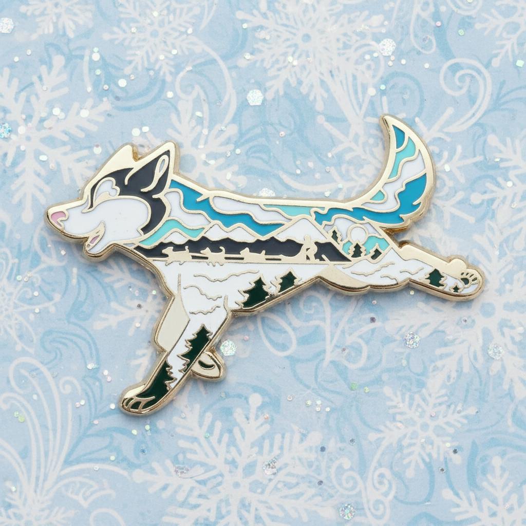 Husky Enamel Pin