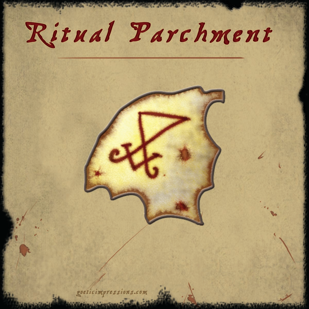 Ritual Parchment enamel pin design