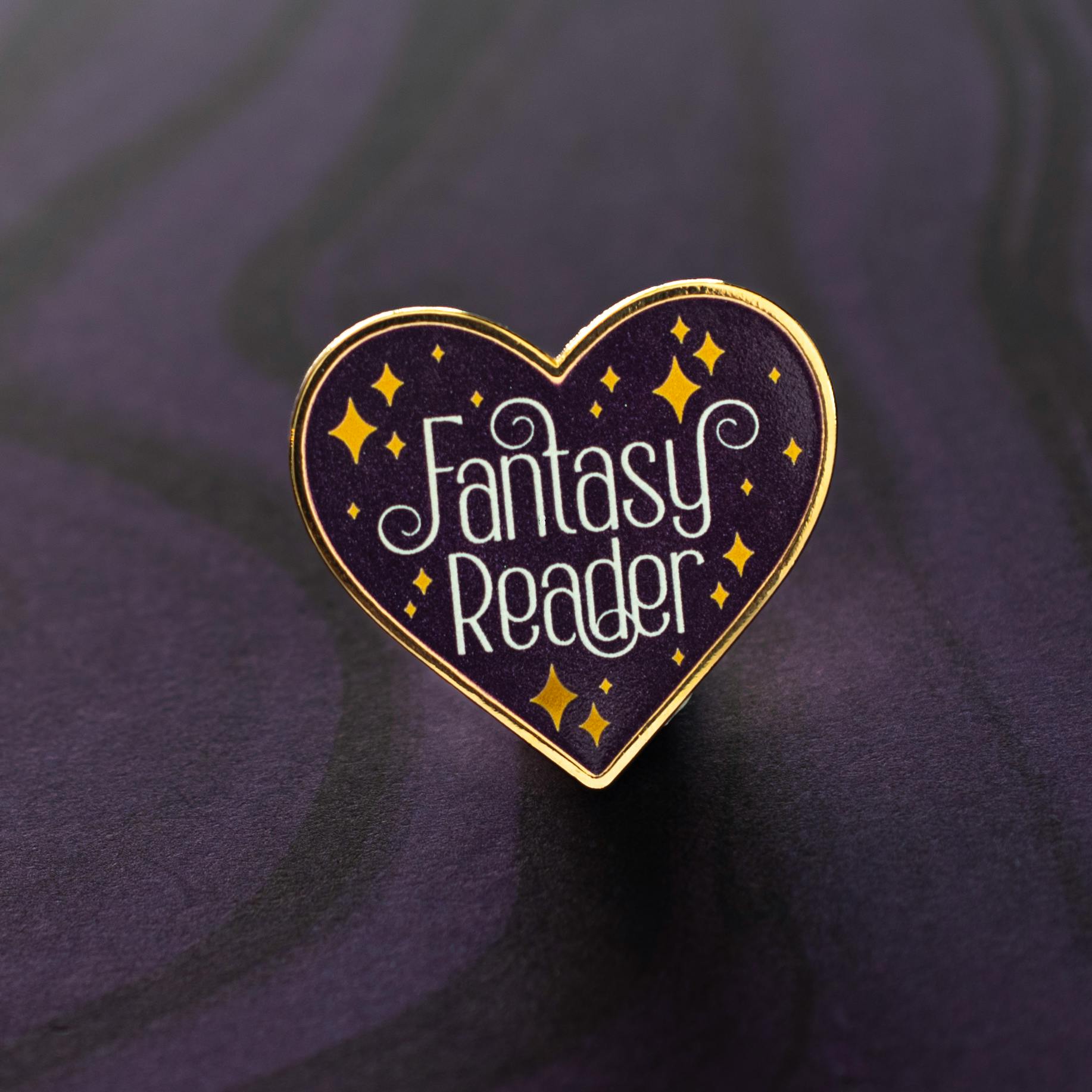 Fantasy Reader Heart Pin