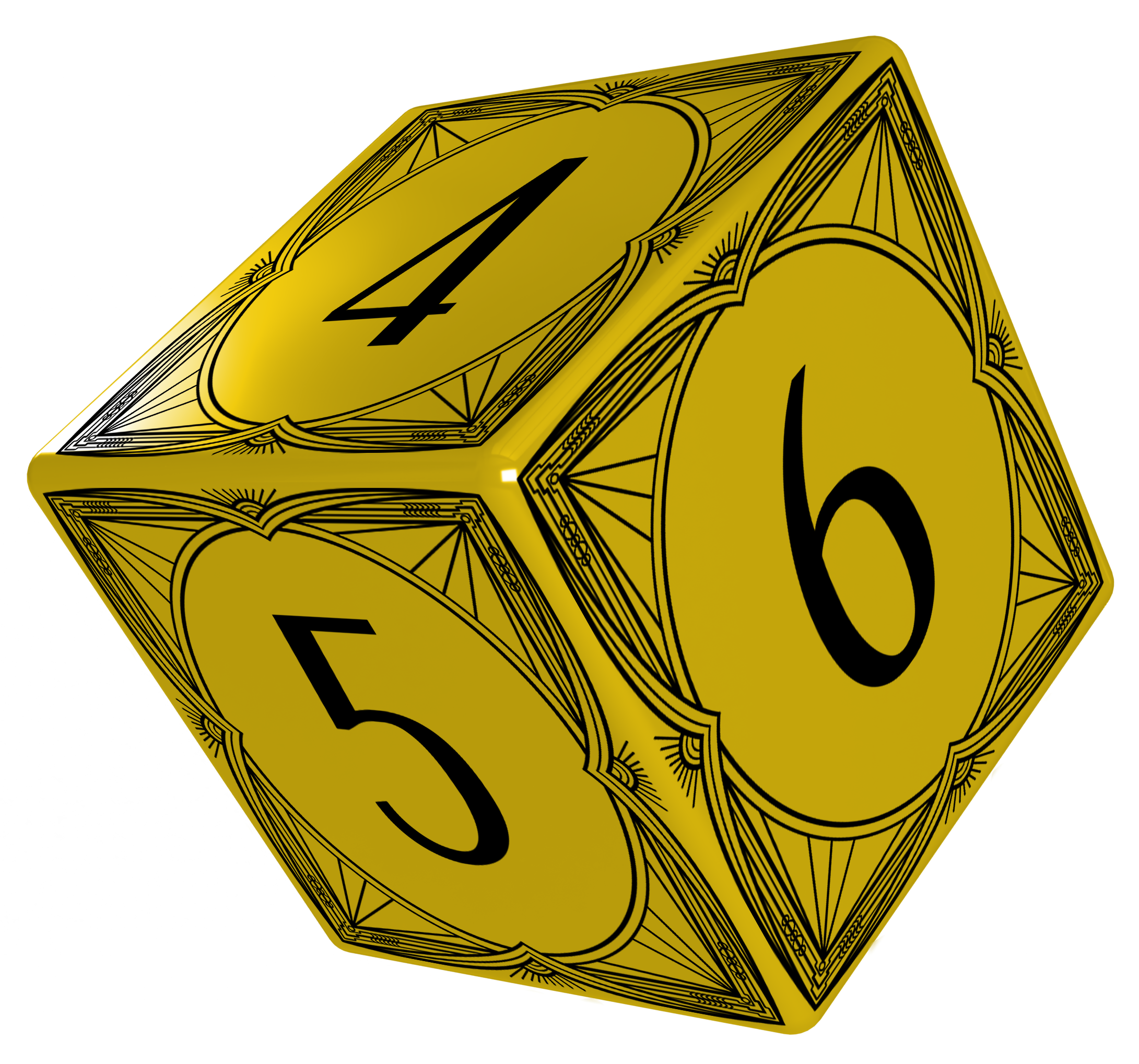 Gold base with black lettering