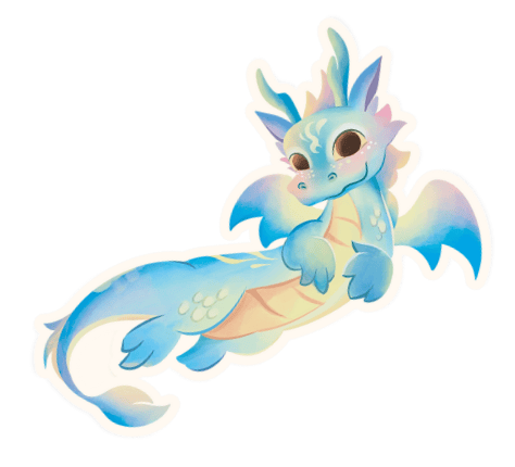 Shimmery Dragon Sticker