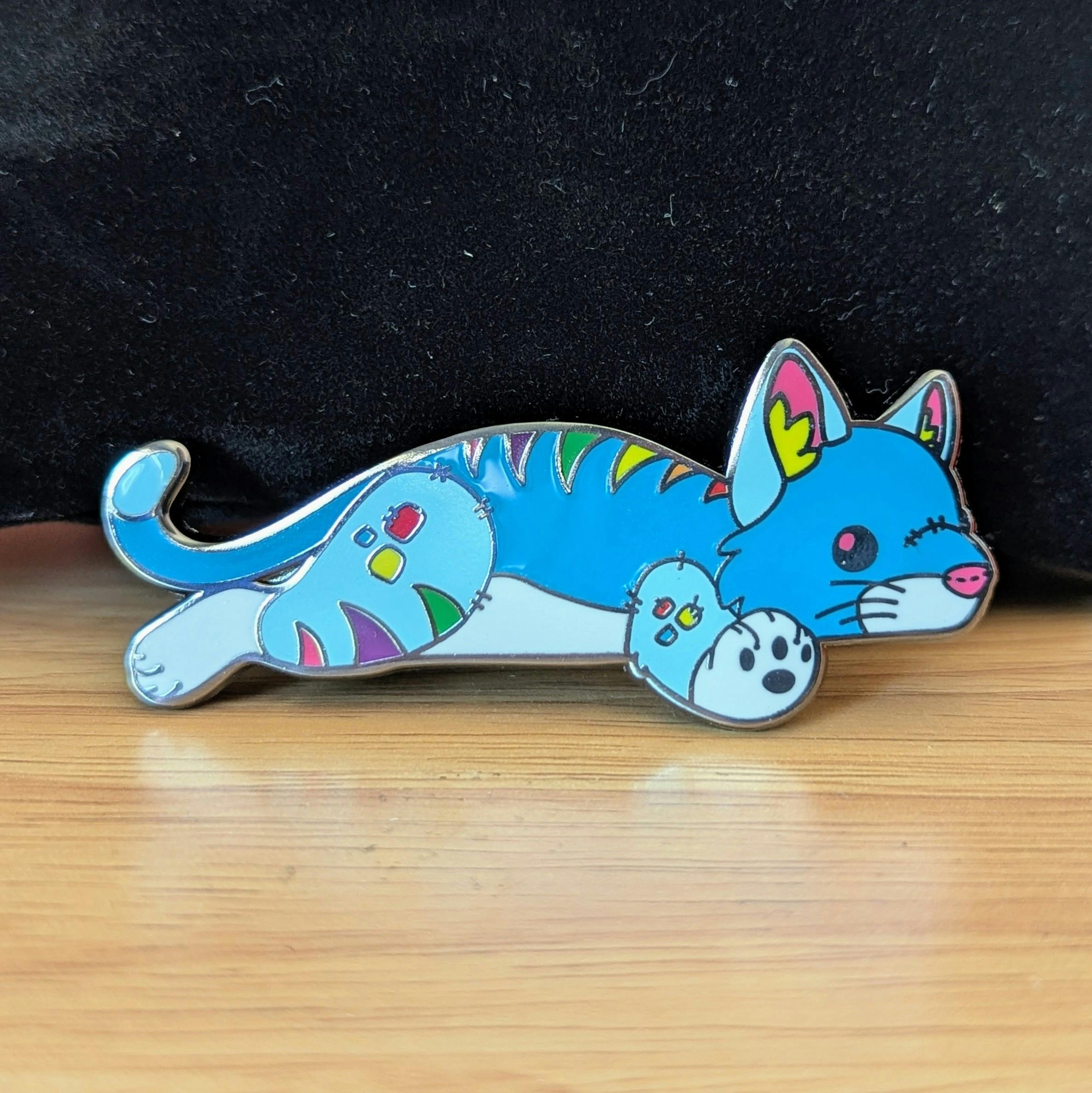 Rainbow Kitty Pin