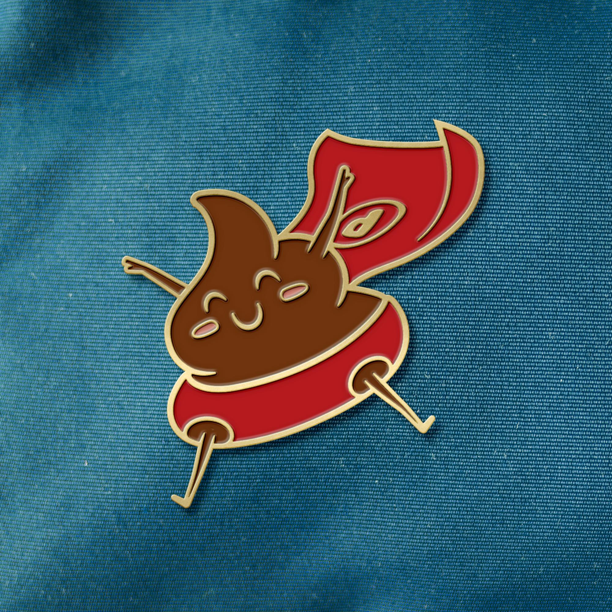 Poop Emoji Pin: Super