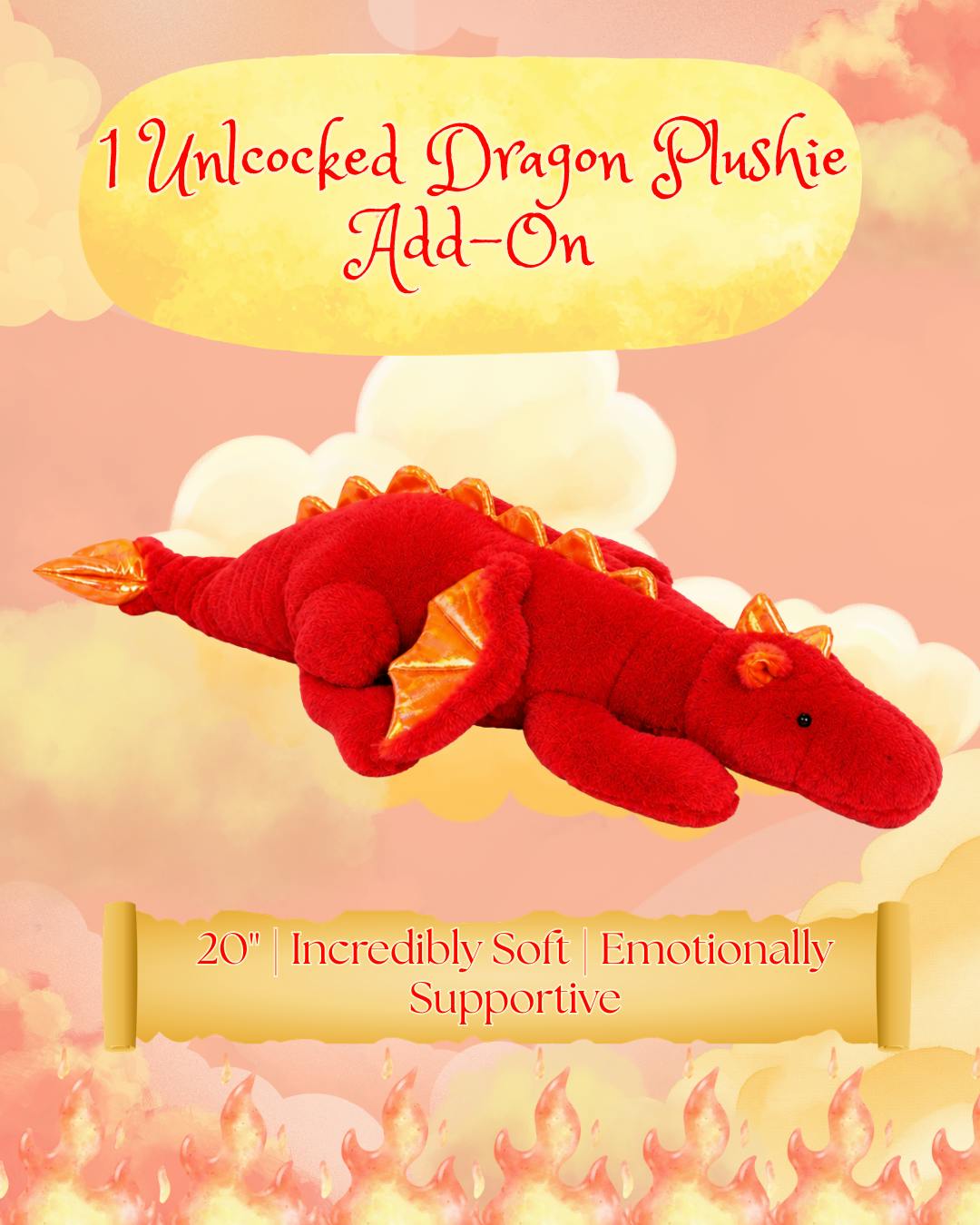 ✨1 Dragon Plushie Add-On (No Accessories)✨