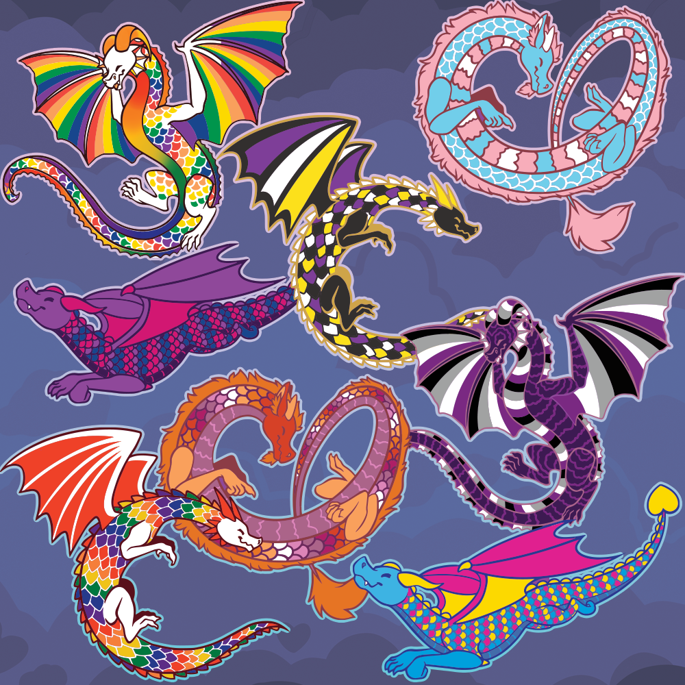 Pride Dragons Pin Collector Set