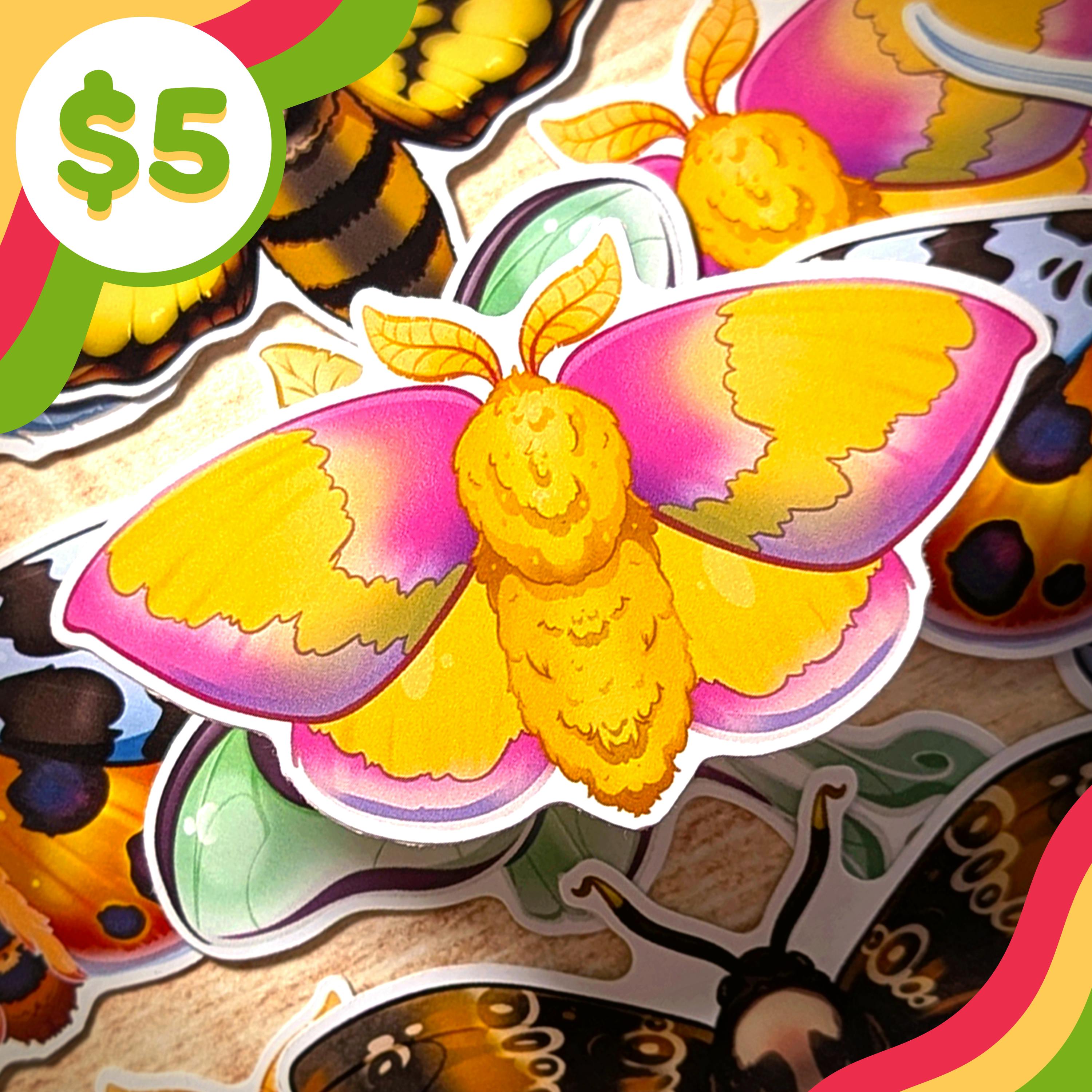 🌙 Moth Sticker - Rosy Maple 🌙