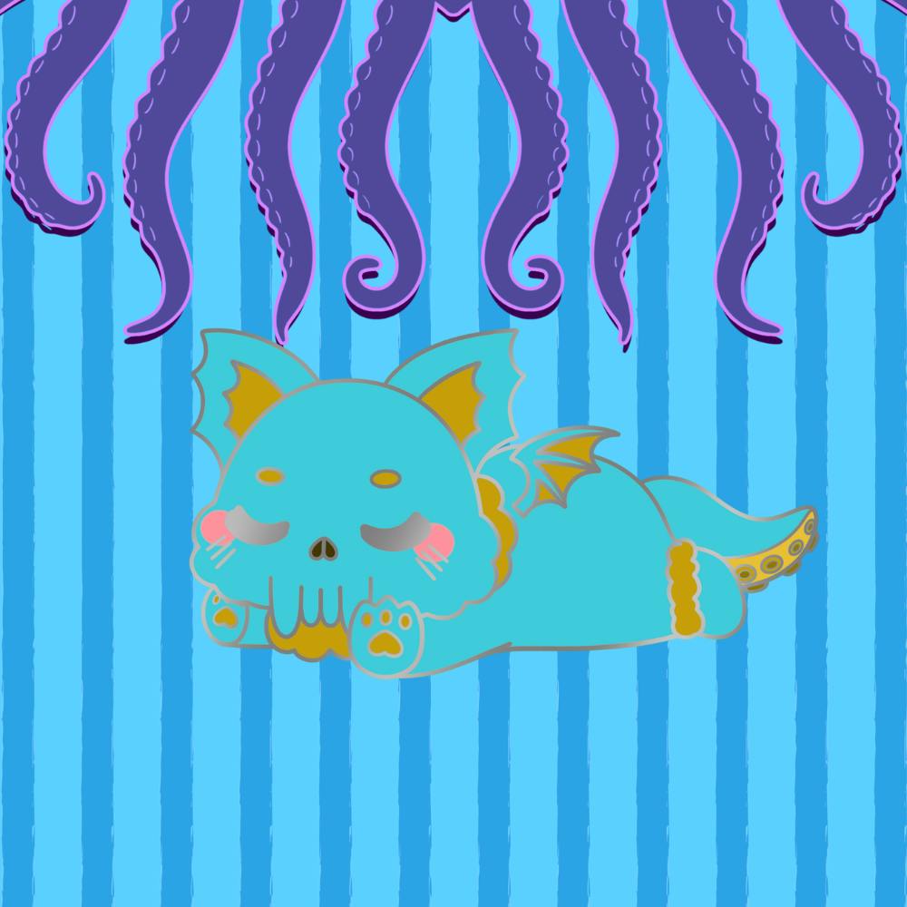 Sleeping Nekonomicon Pins