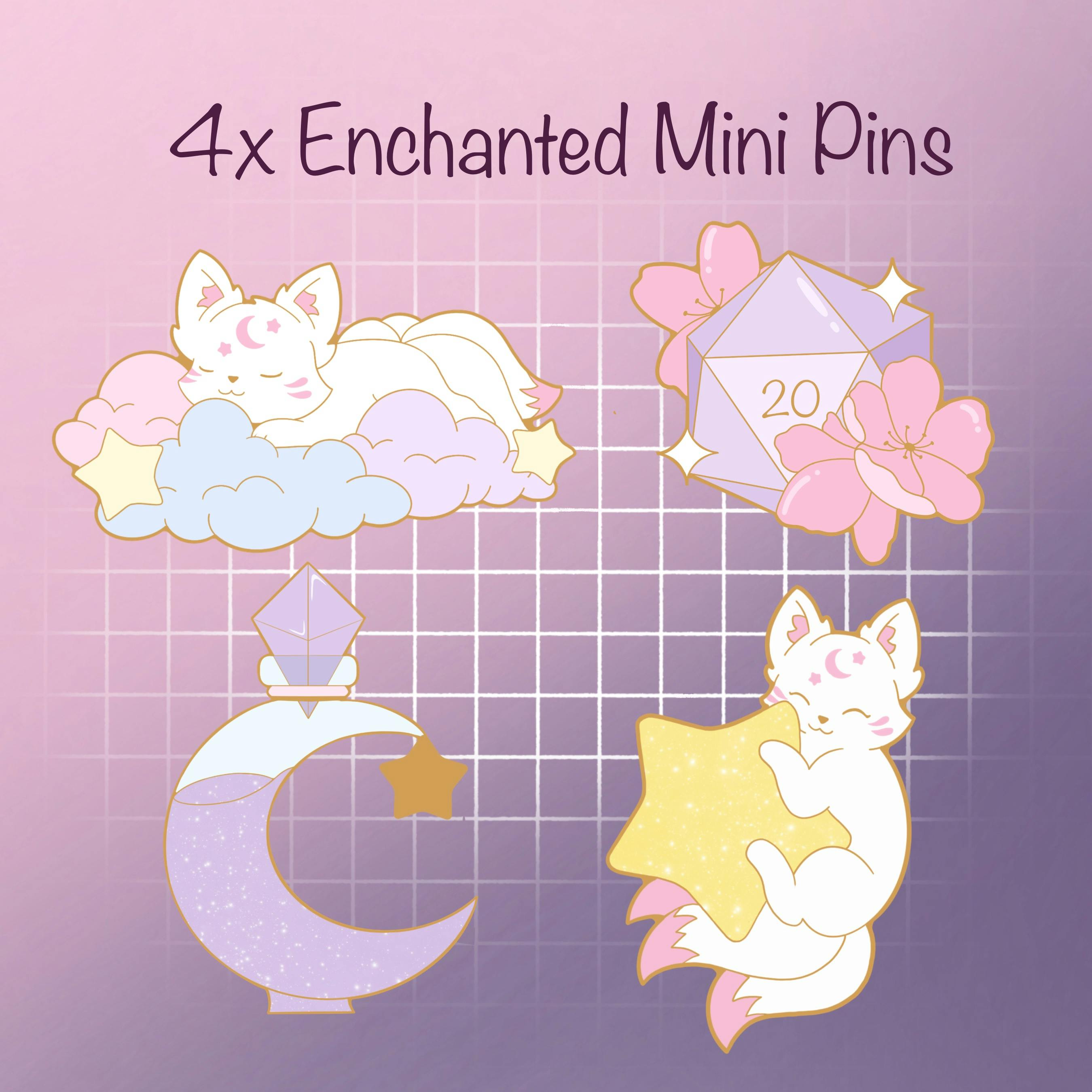 4x Enchanted Mini Pins