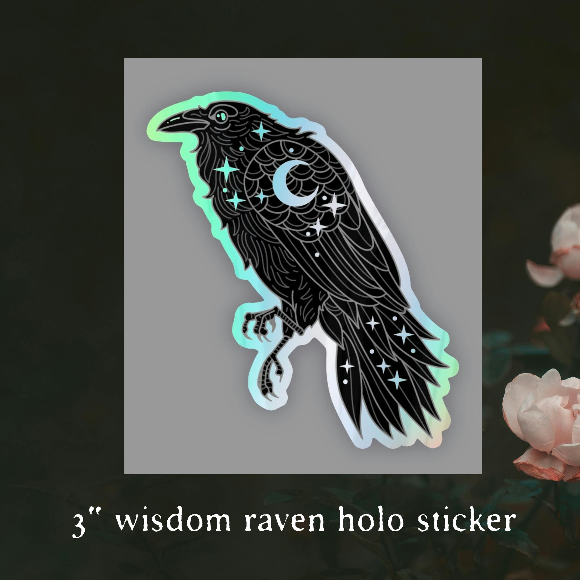 STICKER- Wisdom raven 